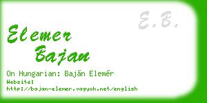 elemer bajan business card